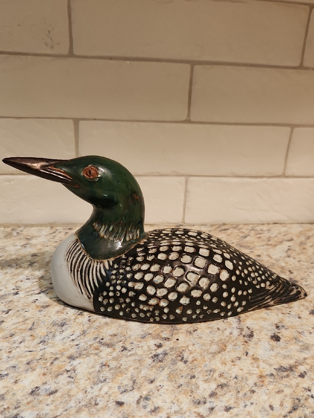 Vintage Collectible Anderson Design Studio Pottery Maine Loon Bird Figure